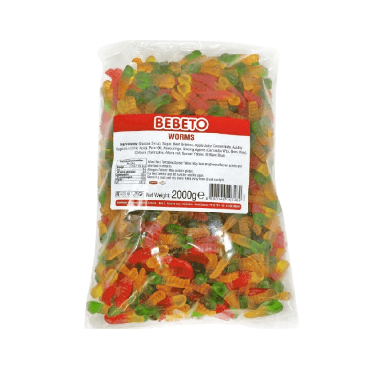 Bebeto Halal Jelly Worms (2kg)