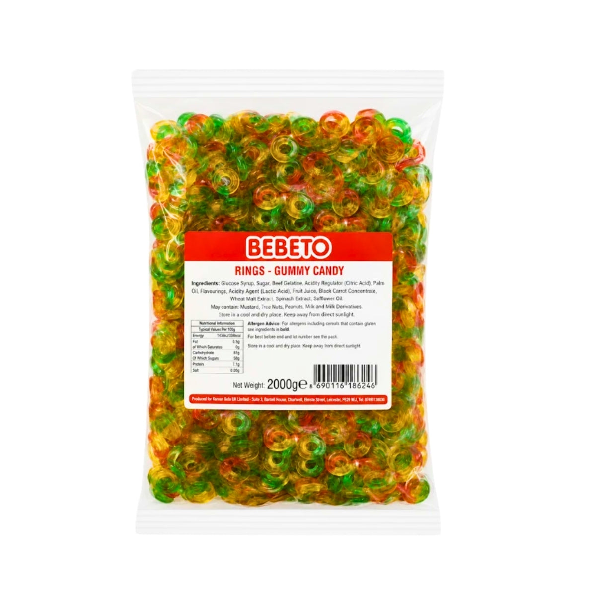 Bebeto Rings Gummy Candy 2kg