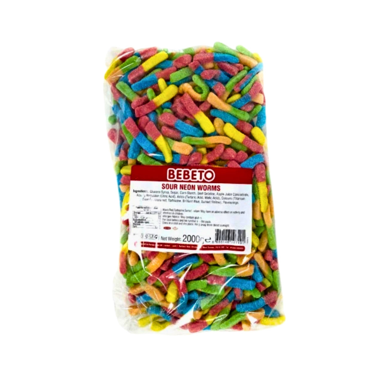 Bebeto Sour Neon Worms 2kg