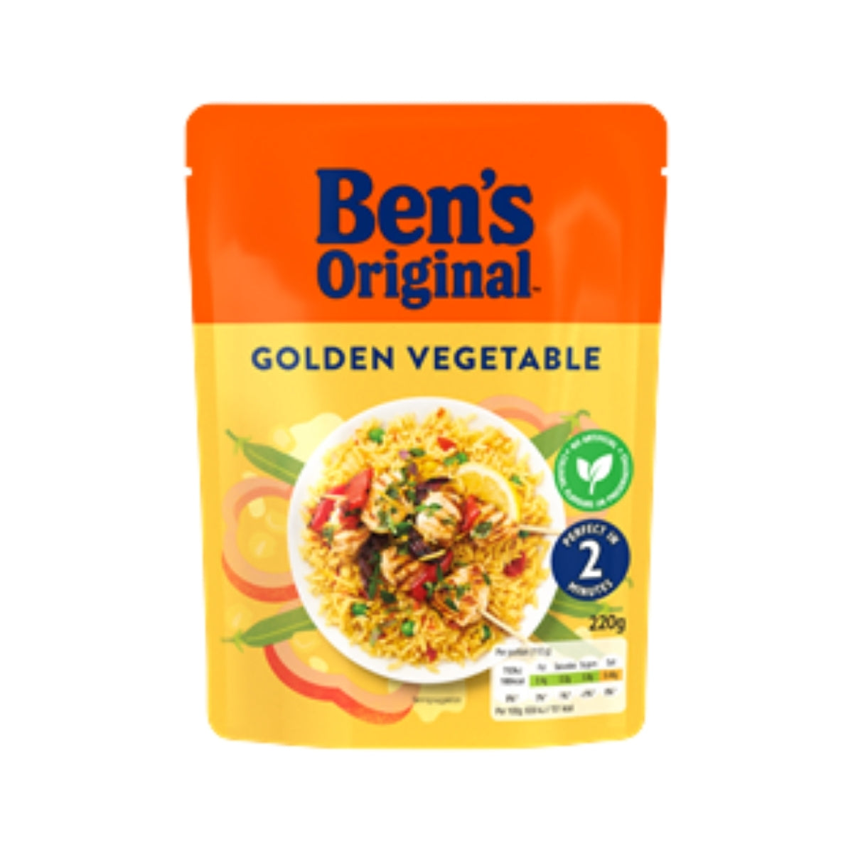 Bens Original Golden Vegetable Microwave Rice (220g)