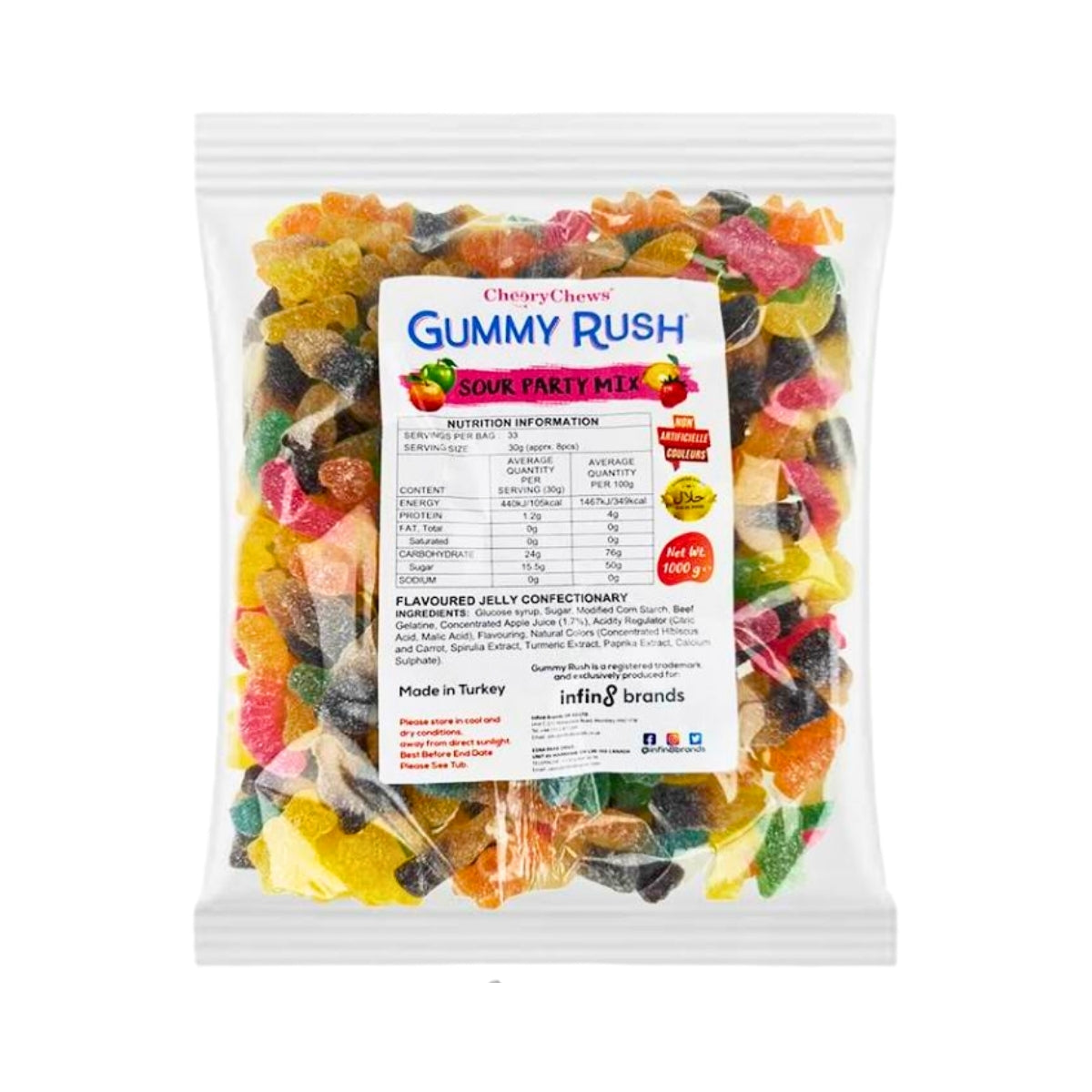 Gummy Rush Sour Party Mix 1kg