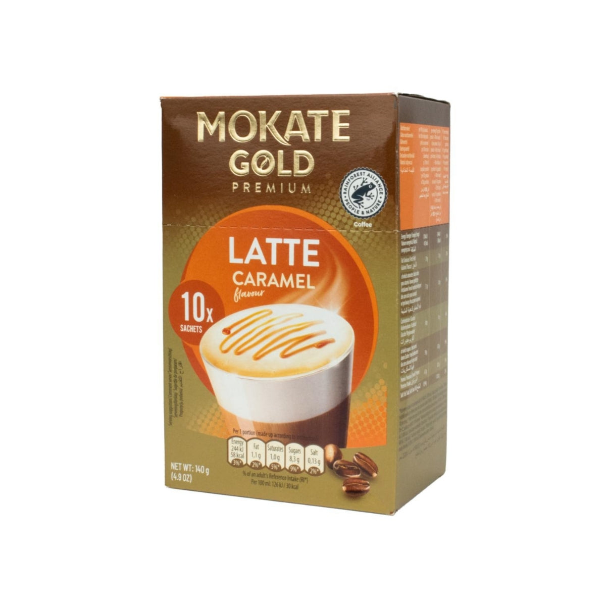 Mokate Gold Premium Coffee Caramel Latte (10 x 14g)