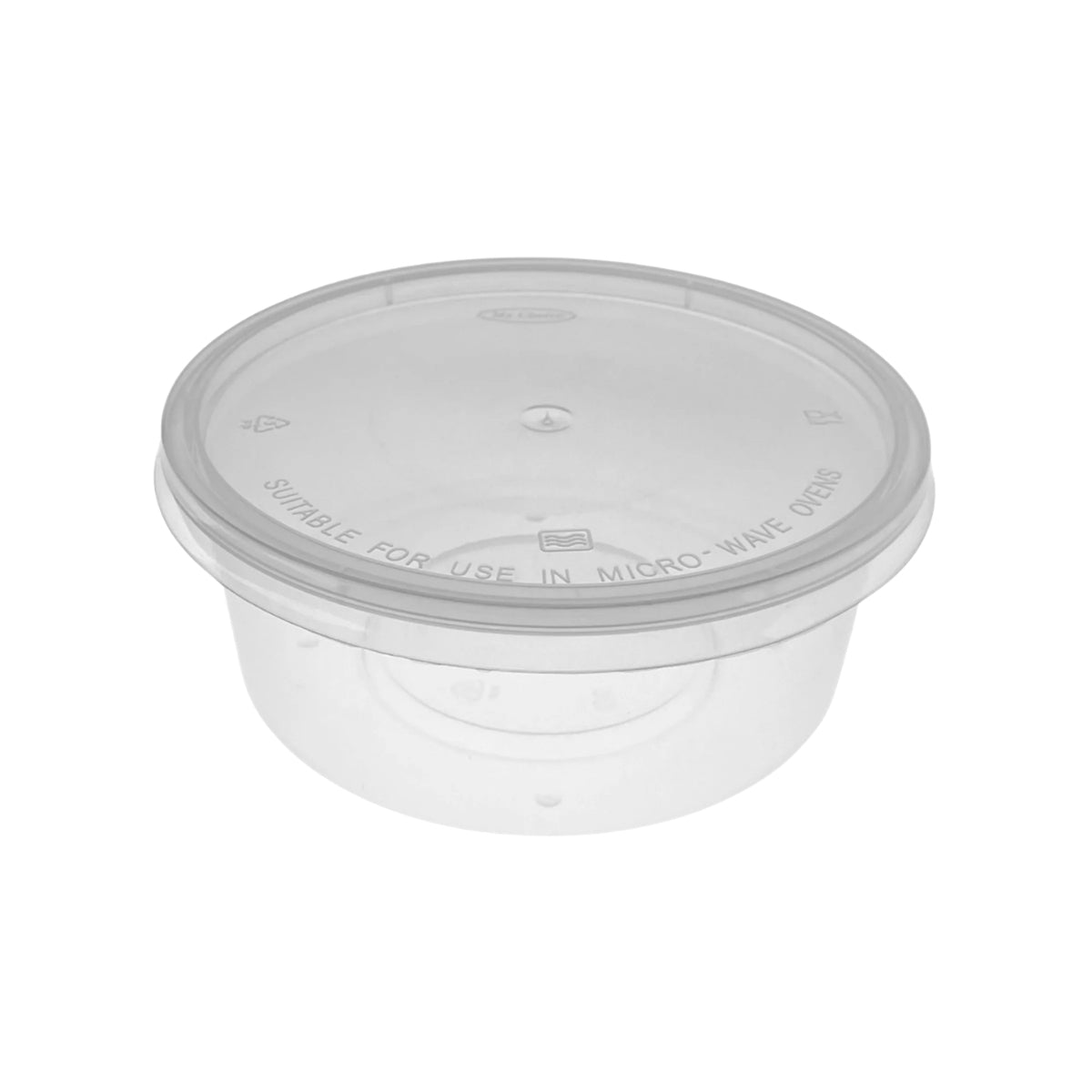 10oz Round Plastic Container (50 Pieces)