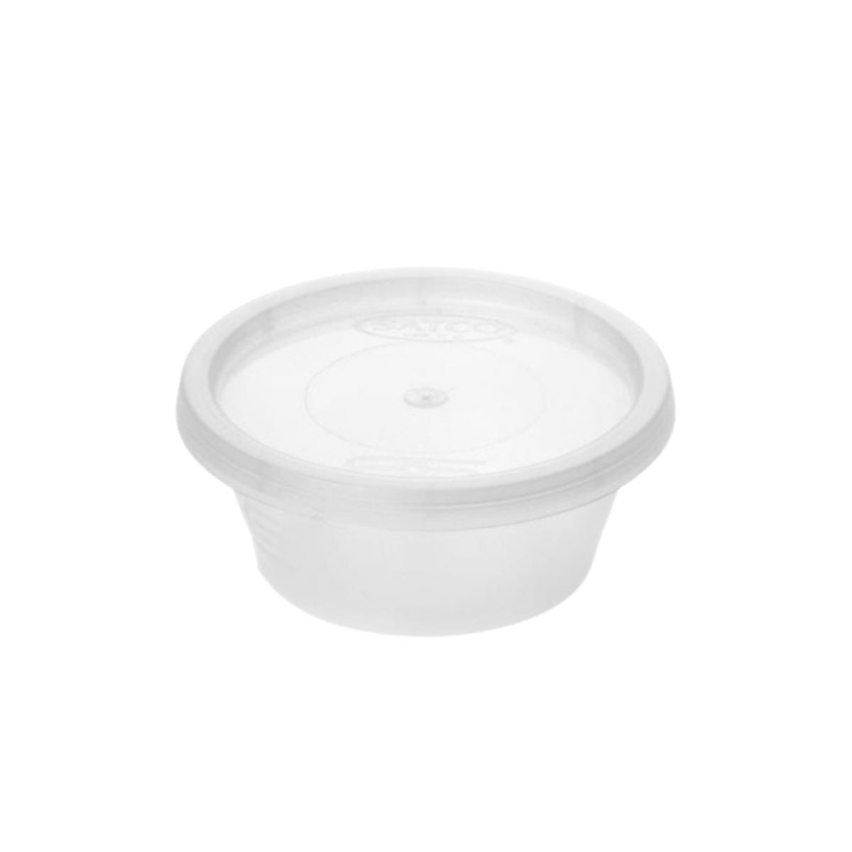 2oz Round Plastic Container (100 Pieces)