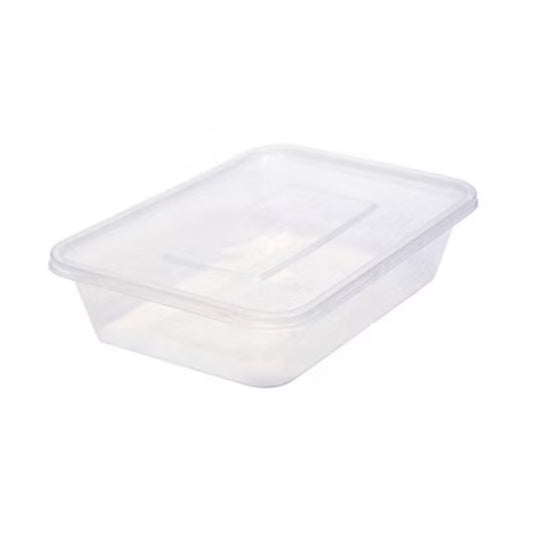 500ml Rectangle Plastic Container (50 Pieces)