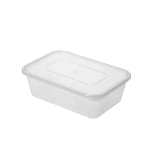 650ml Rectangle Plastic Container (50 Pieces)