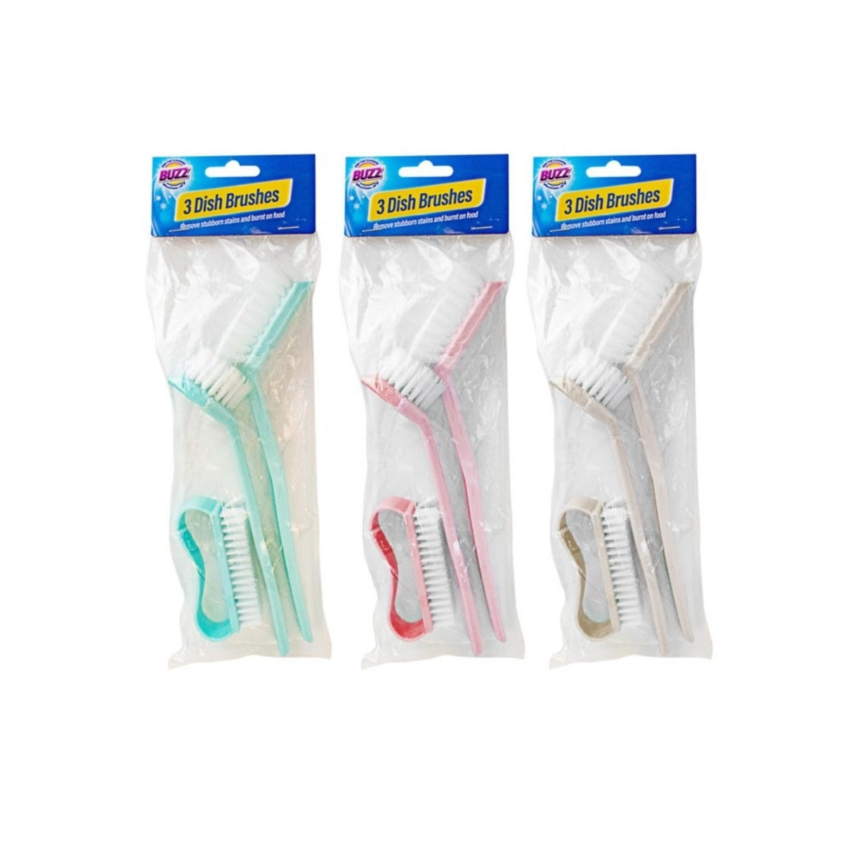 Assorted Dish Brushes 3pk