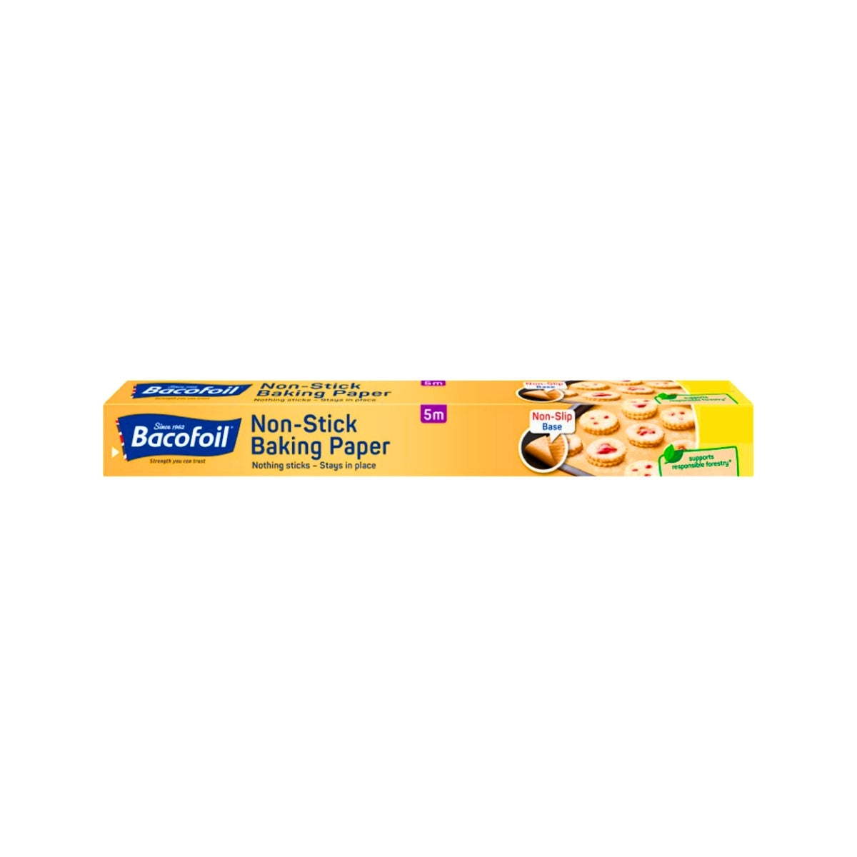 Bacofoil Non-Stick Baking Paper with Non-Slip base 380mm x 5m