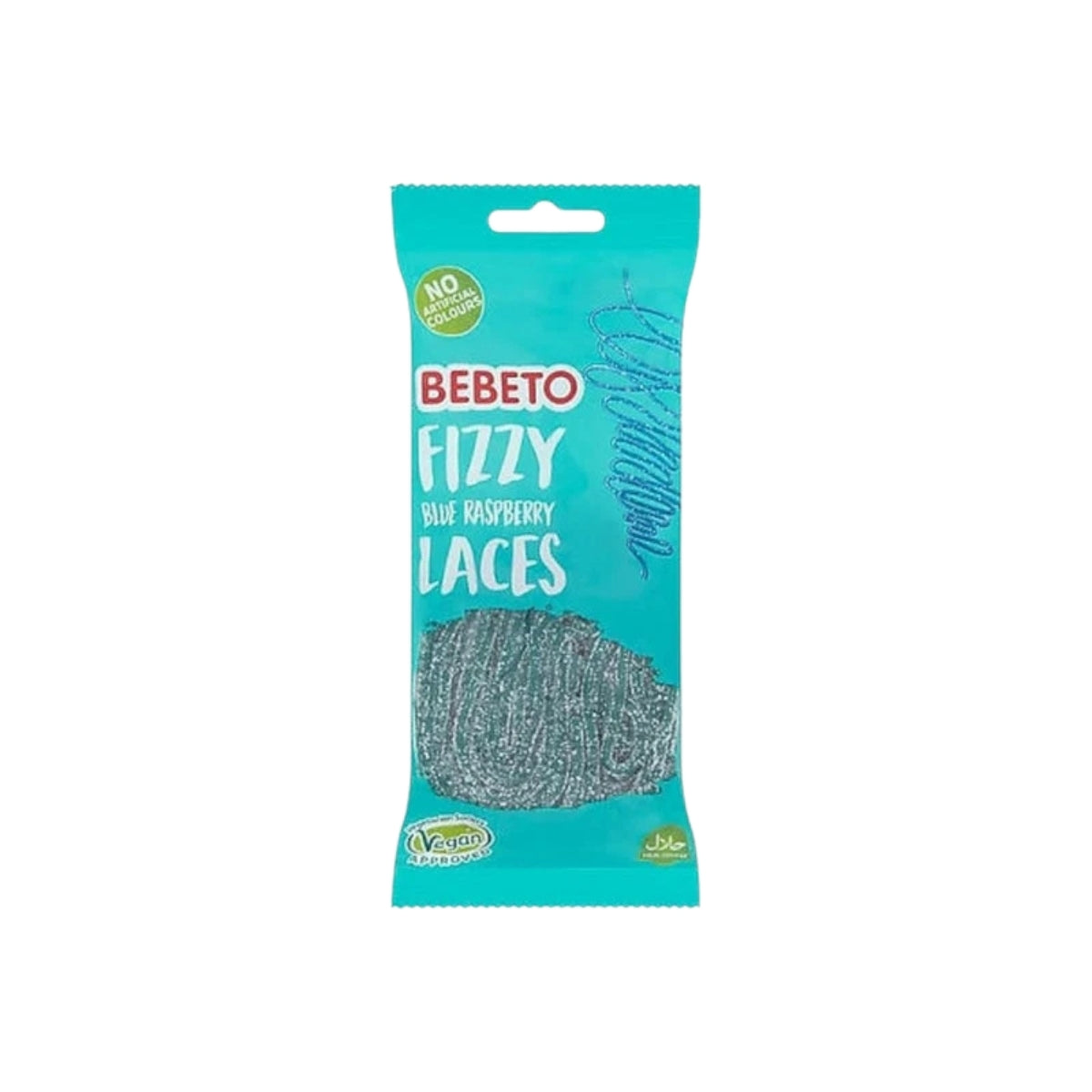 Bebeto Fizzy Blue Raspberry Happy Laces (140g)