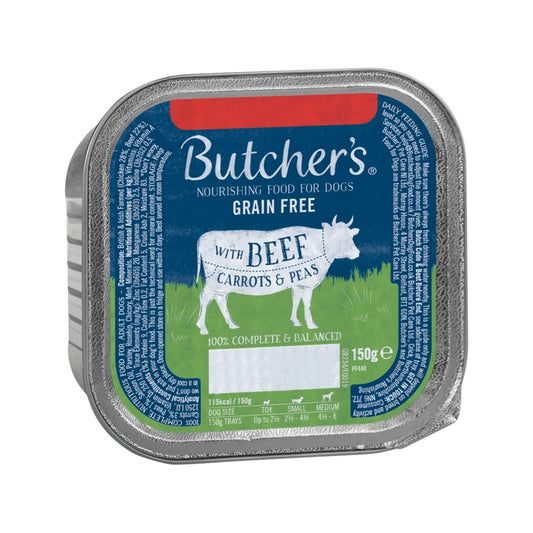 Butcher's Nourishing Food for Dogs with Beef Carrots & Peas 150g