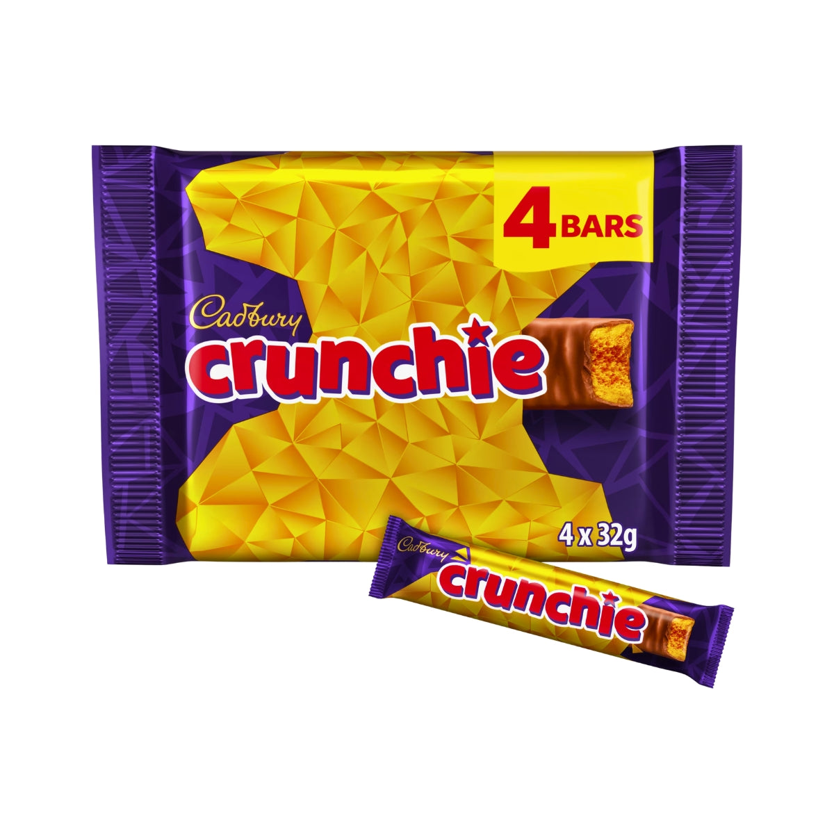 Cadbury Crunchie Chocolate Bar 4pk