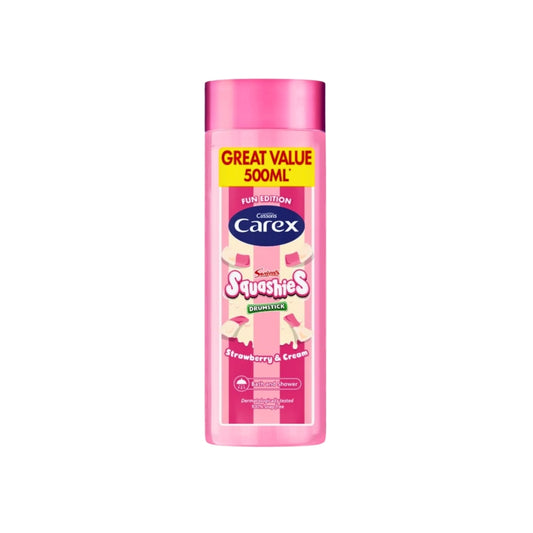 Carex Bath & Shower Squashies Strawberry & Cream 500ml