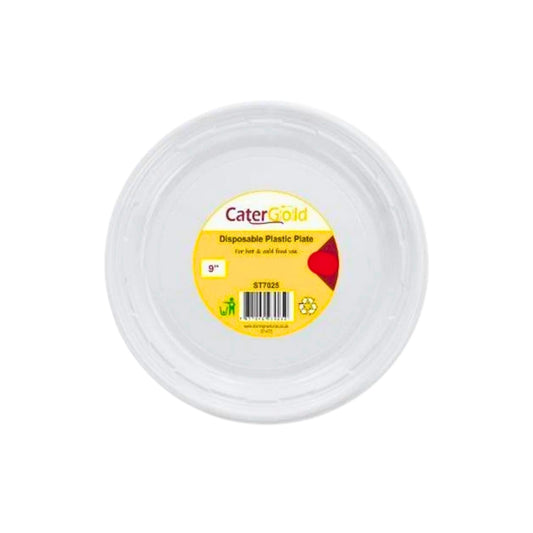CaterGold Reusable Plastic Plate 9" 12pk