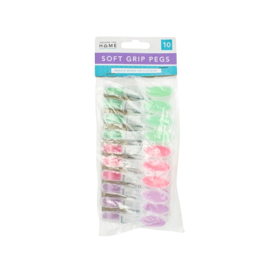 Clothes Pegs Soft Grip 10pk