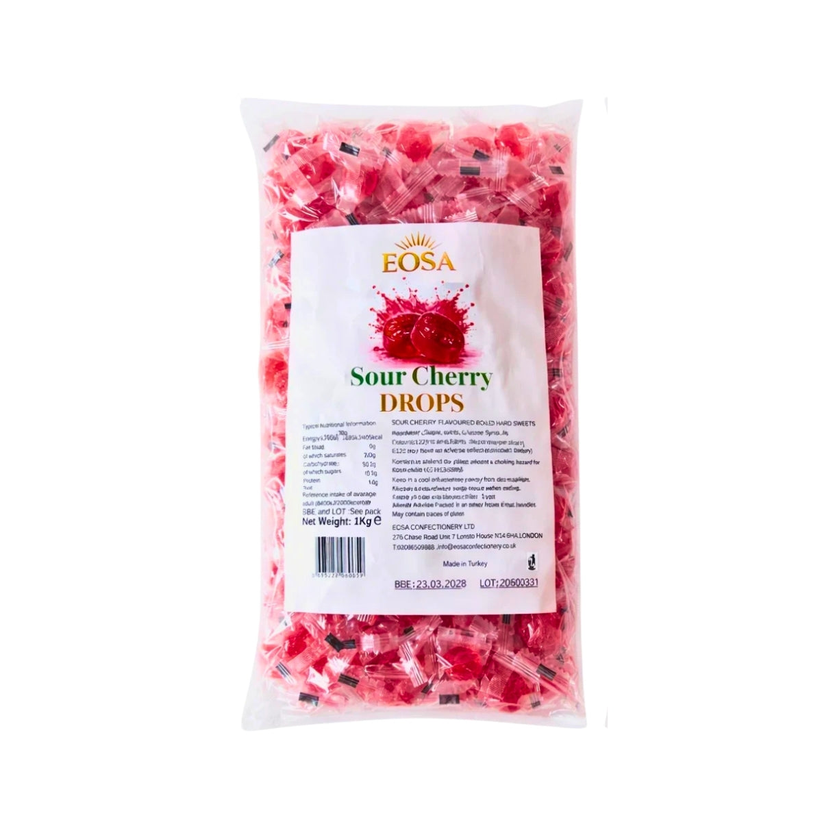 Eosa Sour Cherry Drops 1kg