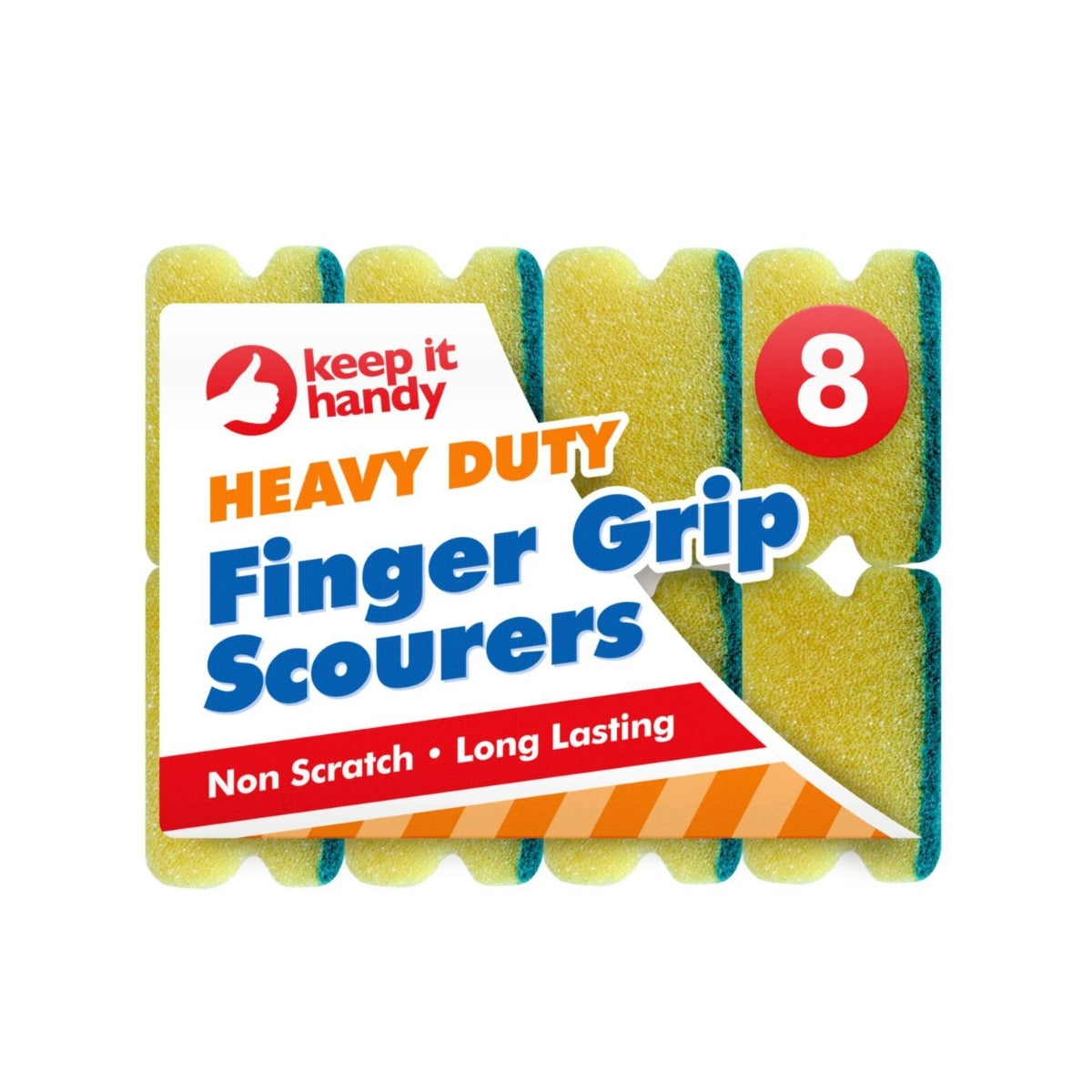 Heavy Duty sponge scourer 8pk