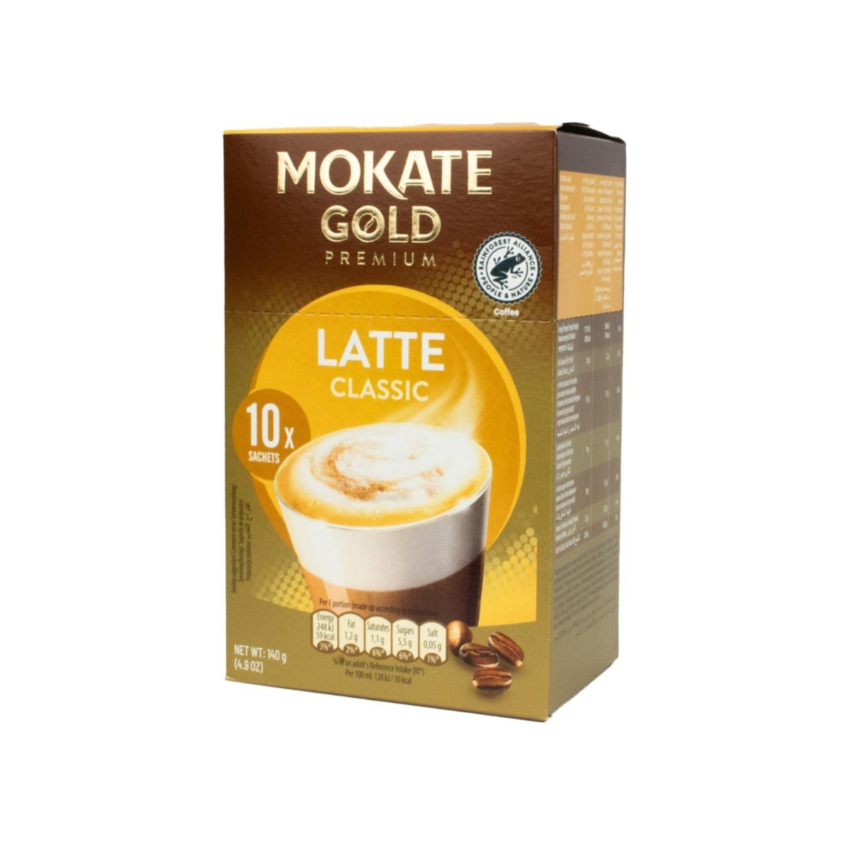 Mokate Gold Premium Coffee Latte (14g x 10 Sachets)